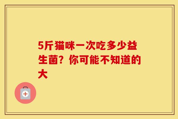 5斤猫咪一次吃多少益生菌？你可能不知道的大
