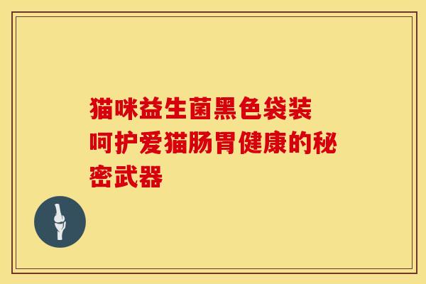 猫咪益生菌黑色袋装 呵护爱猫肠胃健康的秘密武器