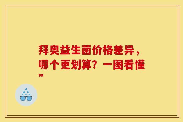 拜奥益生菌价格差异，哪个更划算？一图看懂”
