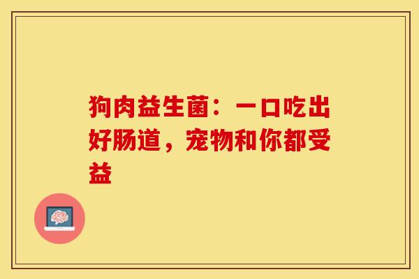 狗肉益生菌：一口吃出好肠道，宠物和你都受益