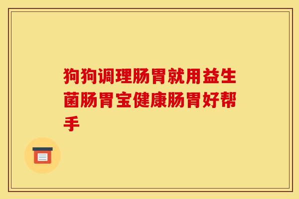 狗狗调理肠胃就用益生菌肠胃宝健康肠胃好帮手