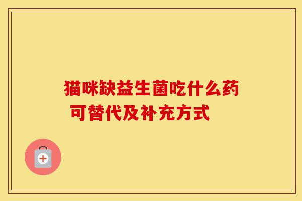 猫咪缺益生菌吃什么药 可替代及补充方式
