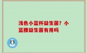 浅色小蓝杯益生菌？小蓝腰益生菌有用吗
