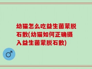 幼猫怎么吃益生菌蒙脱石散(幼猫如何正确摄入益生菌蒙脱石散)