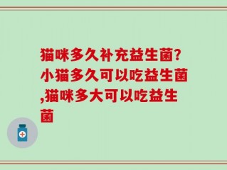 猫咪多久补充益生菌？小猫多久可以吃益生菌,猫咪多大可以吃益生菌