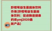 野樱莓益生菌固体饮料作用(野樱莓益生菌固体饮料：促进肠道健康的读ymj2020最新产品)