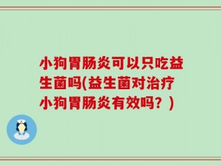 小狗胃肠炎可以只吃益生菌吗(益生菌对治疗小狗胃肠炎有效吗？)