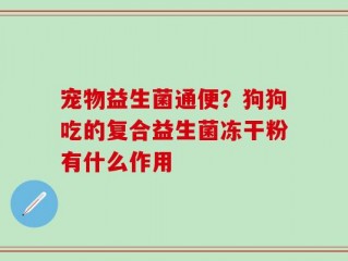 宠物益生菌通便？狗狗吃的复合益生菌冻干粉有什么作用