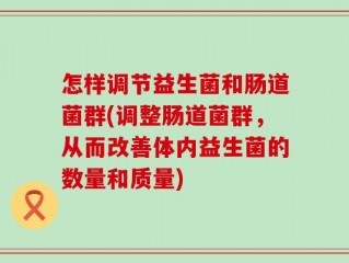 怎样调节益生菌和肠道菌群(调整肠道菌群，从而改善体内益生菌的数量和质量)