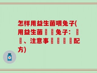 怎样用益生菌喂兔子(用益生菌餵養兔子：優點、注意事項與適當配方)