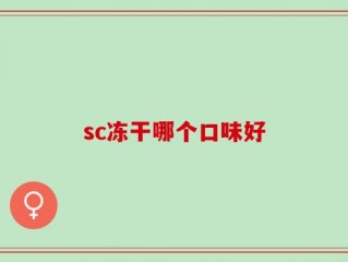 sc冻干哪个口味好