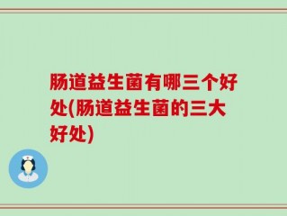 肠道益生菌有哪三个好处(肠道益生菌的三大好处)