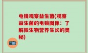 电镜观察益生菌(观察益生菌的电镜图像：了解微生物营养生长的奥秘)