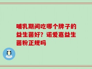 哺乳期间吃哪个牌子的益生菌好？诺爱嘉益生菌粉正规吗