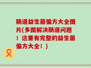 肠道益生菌偏方大全图片(多图解决肠道问题！这里有完整的益生菌偏方大全！)