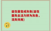 益生菌变成灰色(益生菌失去活力转为灰色，流失效用)