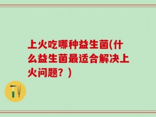 上火吃哪种益生菌(什么益生菌最适合解决上火问题？)