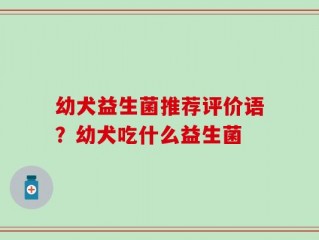 幼犬益生菌推荐评价语？幼犬吃什么益生菌