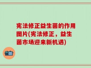宪法修正益生菌的作用图片(宪法修正，益生菌市场迎来新机遇)