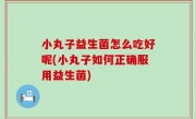 小丸子益生菌怎么吃好呢(小丸子如何正确服用益生菌)