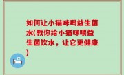 如何让小猫咪喝益生菌水(教你给小猫咪喂益生菌饮水，让它更健康)
