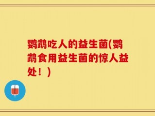 鹦鹉吃人的益生菌(鹦鹉食用益生菌的惊人益处！)