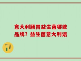 意大利肠胃益生菌哪些品牌？益生菌意大利语