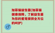加菲猫益生菌(加菲猫健康保障，了解益生菌为你的爱宠提供全方位的呵护)