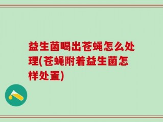 益生菌喝出苍蝇怎么处理(苍蝇附着益生菌怎样处置)
