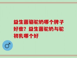 益生菌骆驼奶哪个牌子好些？益生菌驼奶与驼初乳哪个好