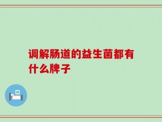 调解肠道的益生菌都有什么牌子
