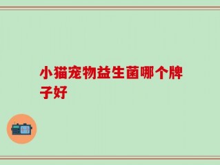 小猫宠物益生菌哪个牌子好