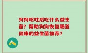 狗狗呕吐后吃什么益生菌？帮助狗狗恢复肠道健康的益生菌推荐？