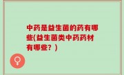 中药是益生菌的药有哪些(益生菌类中药药材有哪些？)