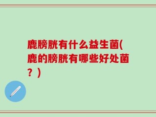 鹿膀胱有什么益生菌(鹿的膀胱有哪些好处菌？)