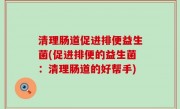 清理肠道促进排便益生菌(促进排便的益生菌：清理肠道的好帮手)