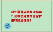 益生菌可以喂几次猫咪？合理使用益生菌保护猫咪肠道健康？