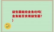 益生菌能给金鱼吃吗(金鱼能否食用益生菌？)