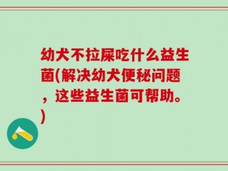 幼犬不拉屎吃什么益生菌(解决幼犬便秘问题，这些益生菌可帮助。)
