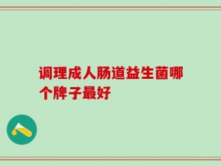 调理成人肠道益生菌哪个牌子最好