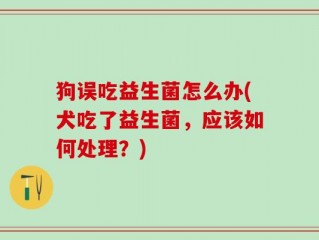 狗误吃益生菌怎么办(犬吃了益生菌，应该如何处理？)