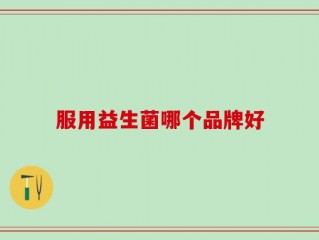 服用益生菌哪个品牌好