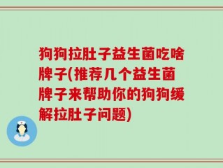狗狗拉肚子益生菌吃啥牌子(推荐几个益生菌牌子来帮助你的狗狗缓解拉肚子问题)