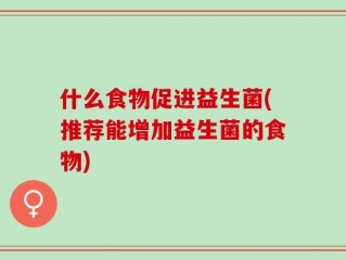 什么食物促进益生菌(推荐能增加益生菌的食物)