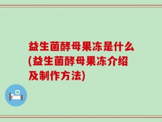 益生菌酵母果冻是什么(益生菌酵母果冻介绍及制作方法)