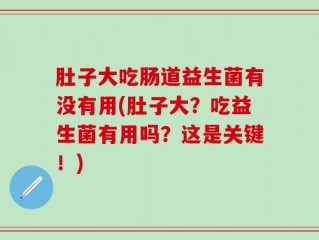 肚子大吃肠道益生菌有没有用(肚子大？吃益生菌有用吗？这是关键！)