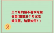三个月的猫不喜欢吃益生菌(猫猫三个月试吃益生菌，结果如何？)