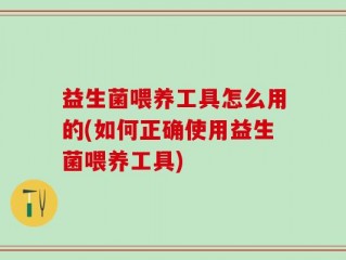 益生菌喂养工具怎么用的(如何正确使用益生菌喂养工具)