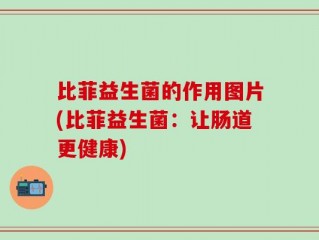比菲益生菌的作用图片(比菲益生菌：让肠道更健康)