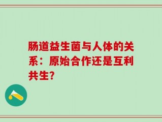 肠道益生菌与人体的关系：原始合作还是互利共生？